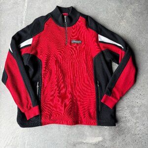 SPYDER - Men's Lined Half Zip Ski Sweater - Red - XXL